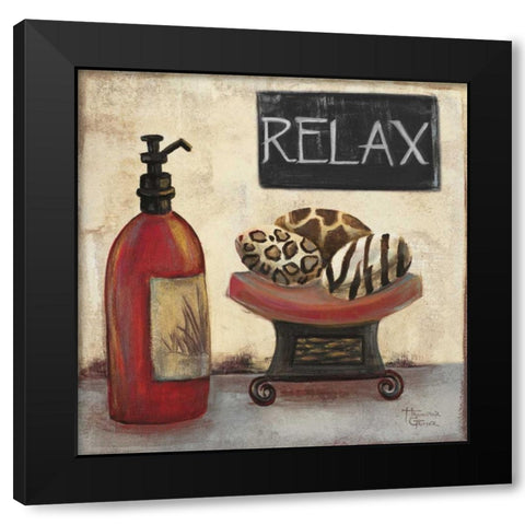Red Jungle Spa II Black Modern Wood Framed Art Print by Hakimipour-Ritter