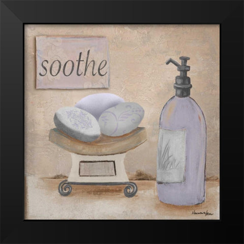Lavender Bath II Black Modern Wood Framed Art Print by Hakimipour-Ritter