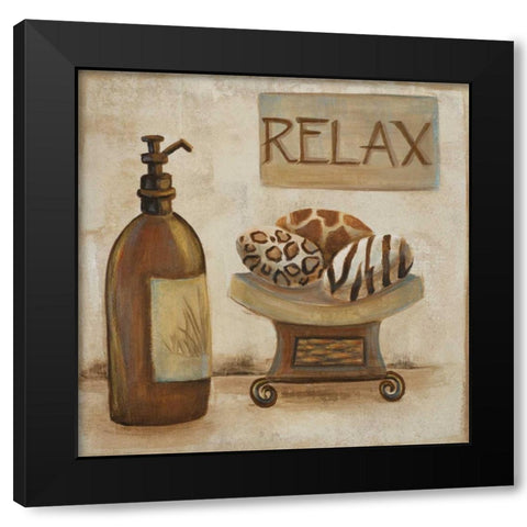 Jungle Spa II Black Modern Wood Framed Art Print by Hakimipour-Ritter