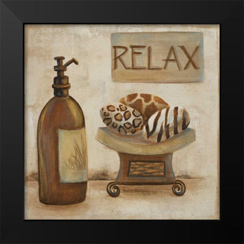 Jungle Spa II Black Modern Wood Framed Art Print by Hakimipour-Ritter