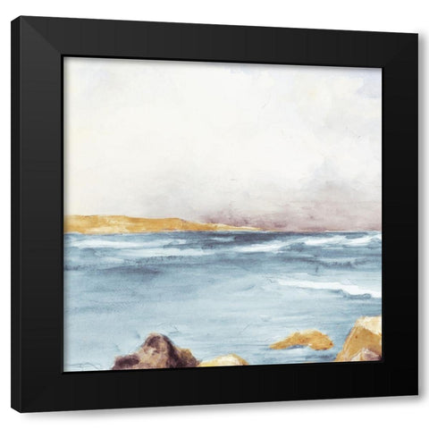 Along The Golden Coast I Black Modern Wood Framed Art Print with Double Matting by Loreth, Lanie