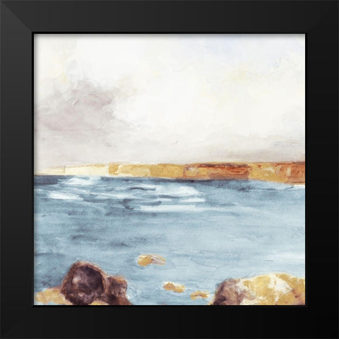 Along the Golden Coast II Black Modern Wood Framed Art Print by Loreth, Lanie