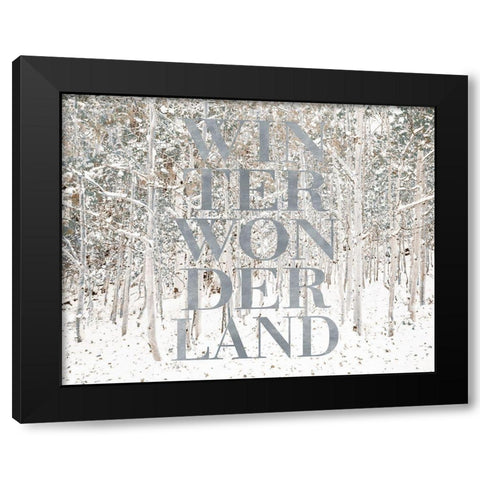 Winter Wonderland Black Modern Wood Framed Art Print by Lake, Shelley