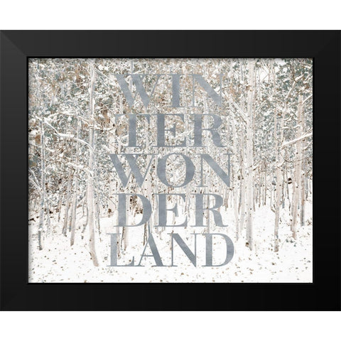 Winter Wonderland Black Modern Wood Framed Art Print by Lake, Shelley