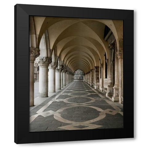 Ducale Palace Black Modern Wood Framed Art Print by Lake, Shelley