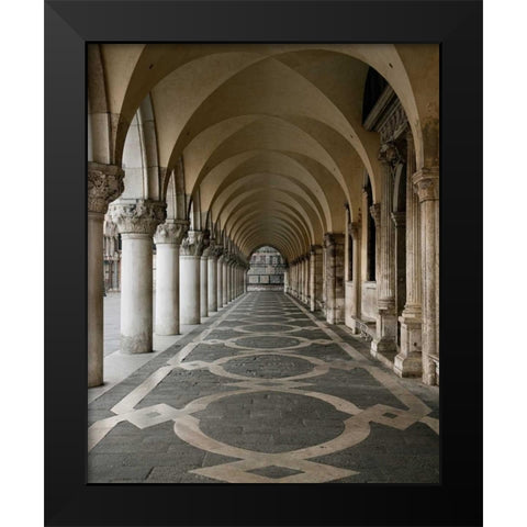 Ducale Palace Black Modern Wood Framed Art Print by Lake, Shelley