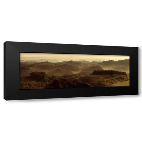 Sunrise Over Tuscany Black Modern Wood Framed Art Print with Double Matting by Lake, Shelley