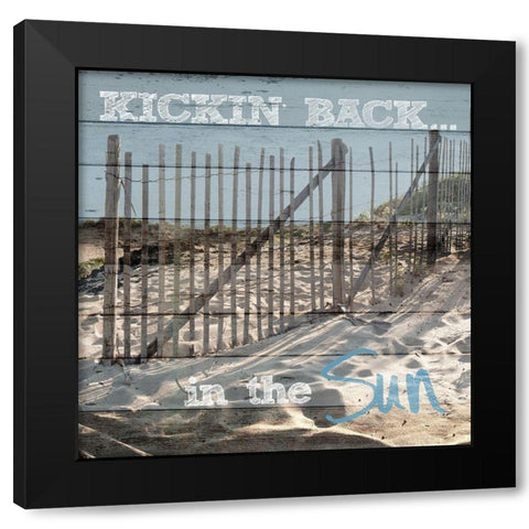 Kickin Back Black Modern Wood Framed Art Print by Lake, Shelley