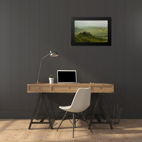 Tuscan Villa Black Modern Wood Framed Art Print by Lake, Shelley