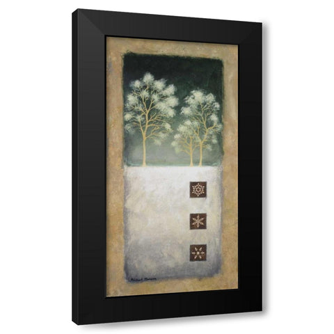 January Black Modern Wood Framed Art Print with Double Matting by Marcon, Michael