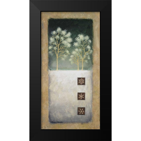 January Black Modern Wood Framed Art Print by Marcon, Michael