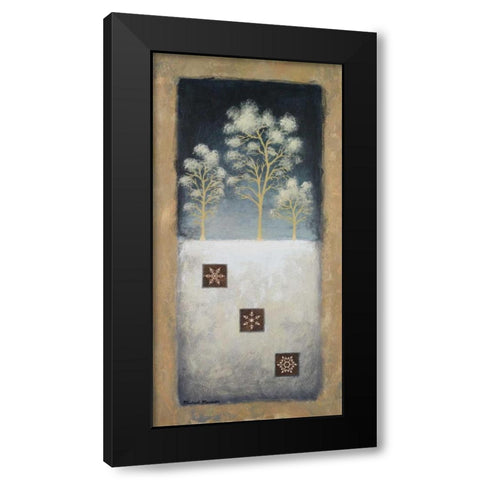 January Night Black Modern Wood Framed Art Print with Double Matting by Marcon, Michael