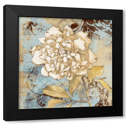 Blue Fragrant Notes II Black Modern Wood Framed Art Print by Loreth, Lanie