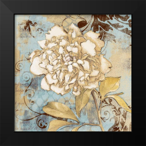 Blue Fragrant Notes II Black Modern Wood Framed Art Print by Loreth, Lanie