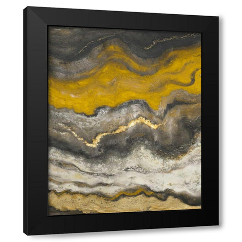 Lava Flow I Black Modern Wood Framed Art Print with Double Matting by Pinto, Patricia