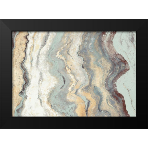 Cool Flow I Black Modern Wood Framed Art Print by Pinto, Patricia