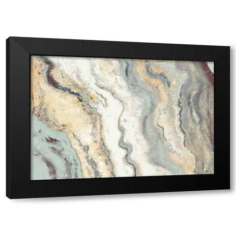 Cool Flow II Black Modern Wood Framed Art Print by Pinto, Patricia