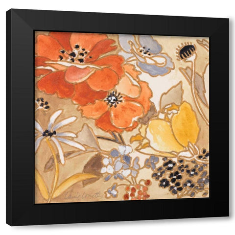 Le Jardin I Black Modern Wood Framed Art Print with Double Matting by Loreth, Lanie