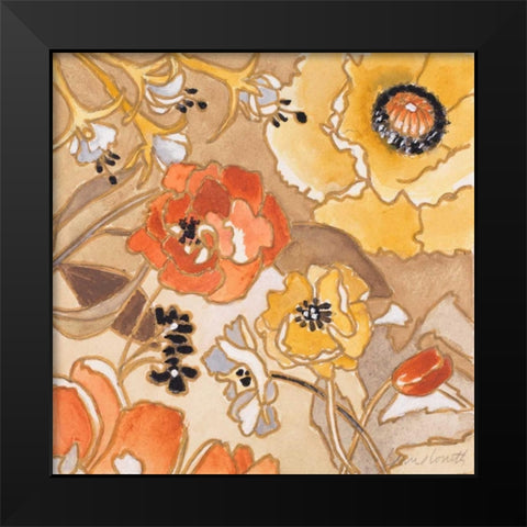 Le Jardin II Black Modern Wood Framed Art Print by Loreth, Lanie