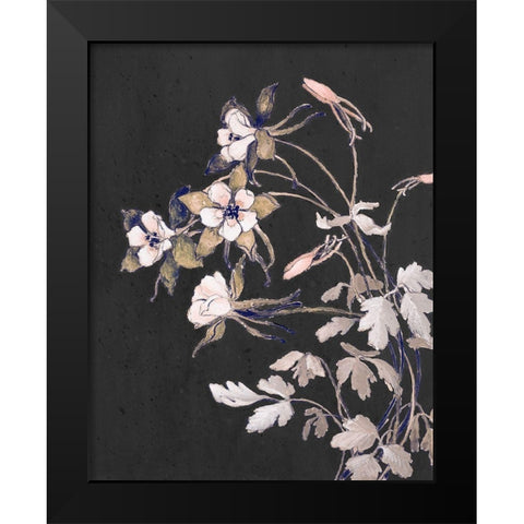 Wild Flowers on Black II Black Modern Wood Framed Art Print by Loreth, Lanie
