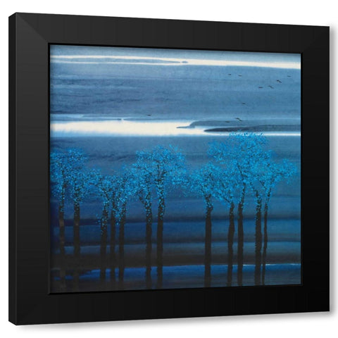 Indigo Forest I Black Modern Wood Framed Art Print by Urban Pearl Collection, Llc