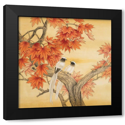 Love Birds I Black Modern Wood Framed Art Print by Urban Pearl Collection, Llc