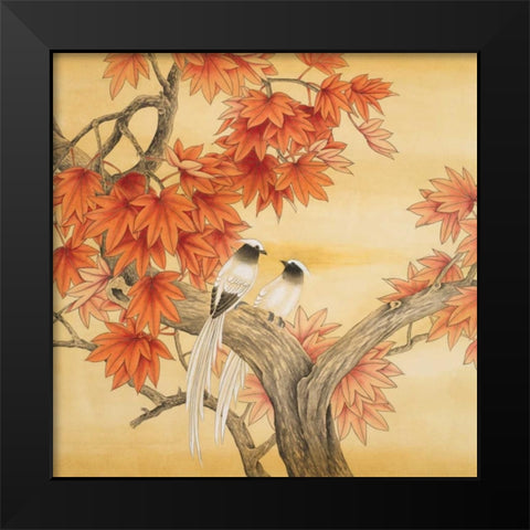 Love Birds I Black Modern Wood Framed Art Print by Urban Pearl Collection, Llc