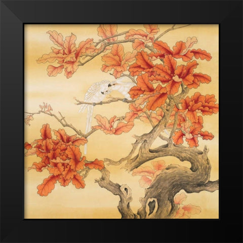 Love Birds II Black Modern Wood Framed Art Print by Urban Pearl Collection, Llc