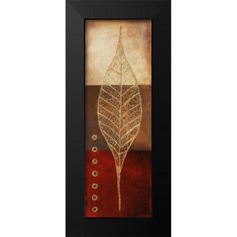 Fossil Leaves II Black Modern Wood Framed Art Print by Pinto, Patricia