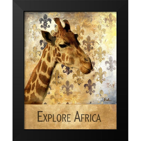 Explore Africa Black Modern Wood Framed Art Print by Pinto, Patricia