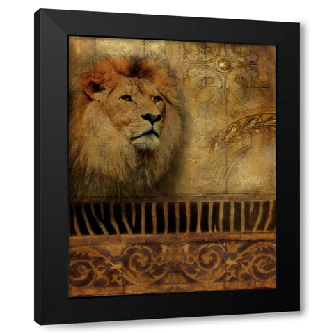 Elegant Safari IV Black Modern Wood Framed Art Print by Pinto, Patricia