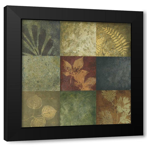 October Collage I Black Modern Wood Framed Art Print by Marcon, Michael
