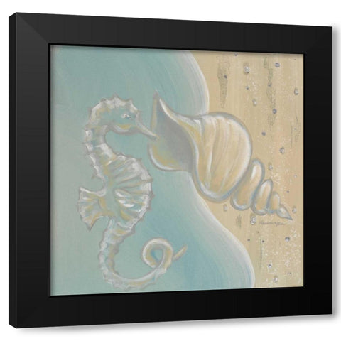 Pearl Beach I Black Modern Wood Framed Art Print with Double Matting by Hakimipour-Ritter