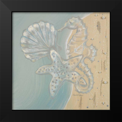 Pearl Beach II Black Modern Wood Framed Art Print by Hakimipour-Ritter