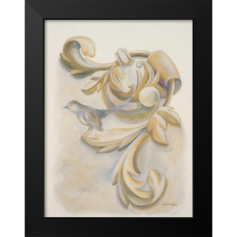 Seasons Crest II Black Modern Wood Framed Art Print by Hakimipour-Ritter