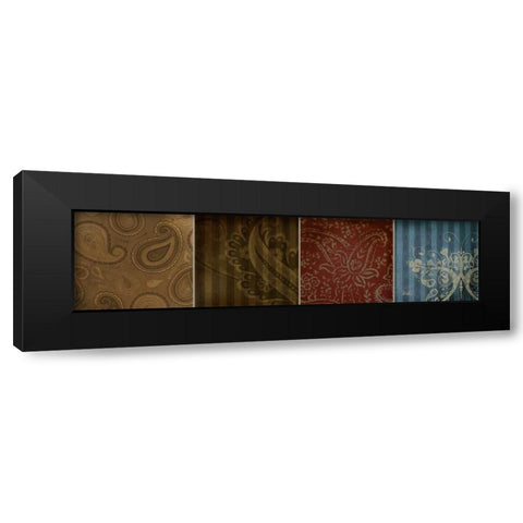 Paisley Composition II Black Modern Wood Framed Art Print by Pinto, Patricia
