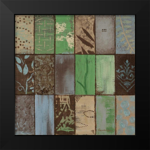 Parade of Patterns I Black Modern Wood Framed Art Print by Hakimipour-Ritter