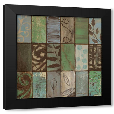 Parade of Patterns II Black Modern Wood Framed Art Print by Hakimipour-Ritter