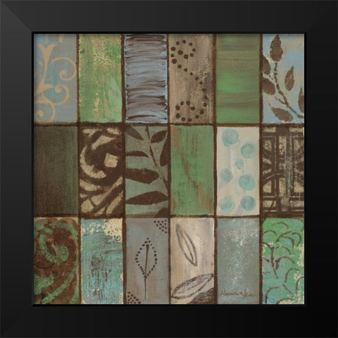 Parade of Patterns II Black Modern Wood Framed Art Print by Hakimipour-Ritter