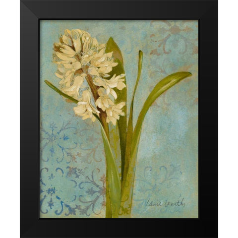 Hyacinth on Teal I Black Modern Wood Framed Art Print by Loreth, Lanie