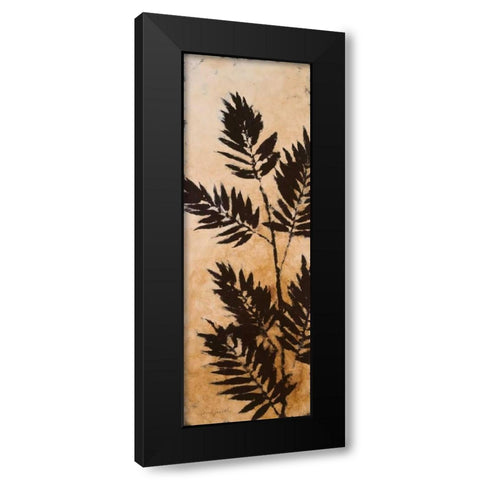 Leaves Silhouette II Black Modern Wood Framed Art Print with Double Matting by Loreth, Lanie