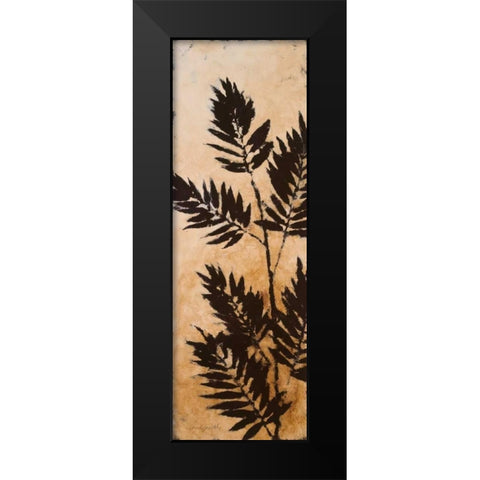 Leaves Silhouette II Black Modern Wood Framed Art Print by Loreth, Lanie