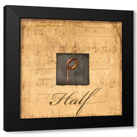 Half Black Modern Wood Framed Art Print by Hakimipour-Ritter