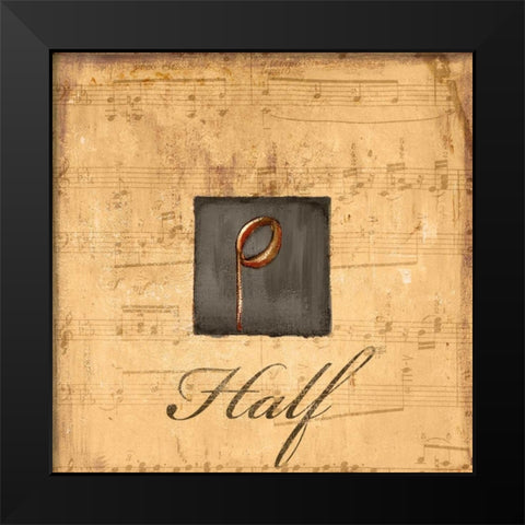 Half Black Modern Wood Framed Art Print by Hakimipour-Ritter