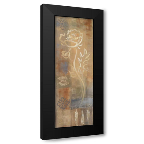 Poppy Panel II Black Modern Wood Framed Art Print with Double Matting by Loreth, Lanie