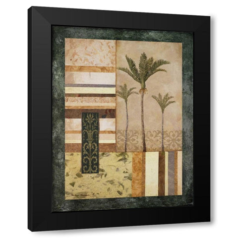 Nikau Palm Black Modern Wood Framed Art Print by Marcon, Michael
