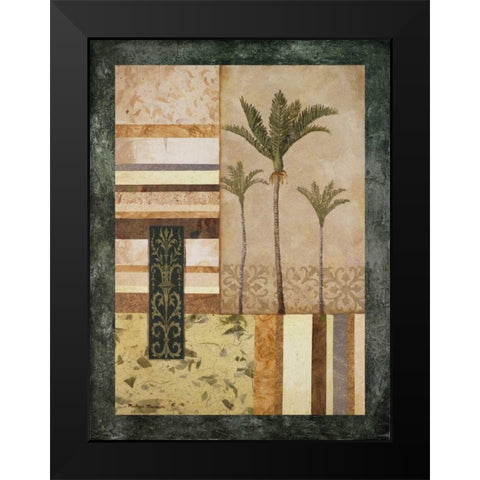 Nikau Palm Black Modern Wood Framed Art Print by Marcon, Michael