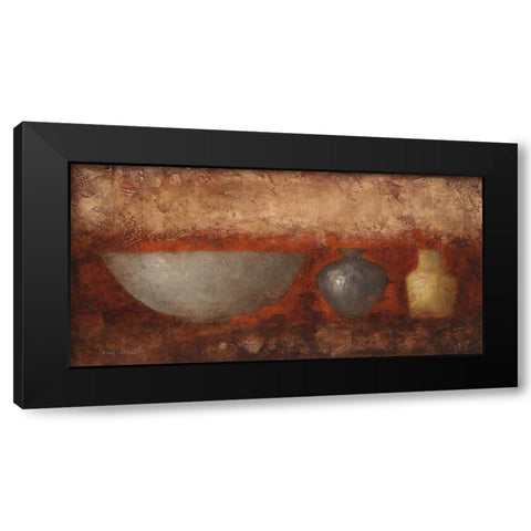 Rustic Vases II Black Modern Wood Framed Art Print with Double Matting by Loreth, Lanie