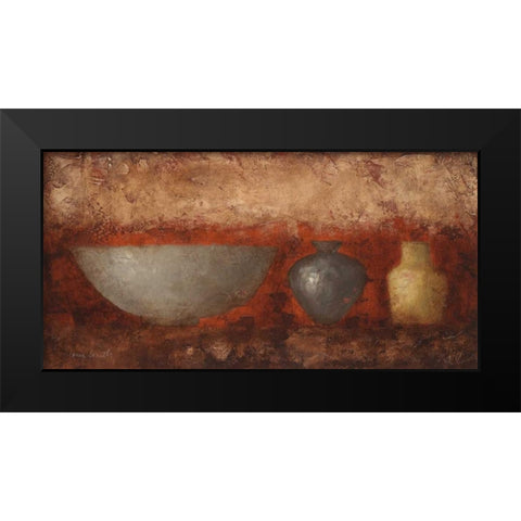 Rustic Vases II Black Modern Wood Framed Art Print by Loreth, Lanie
