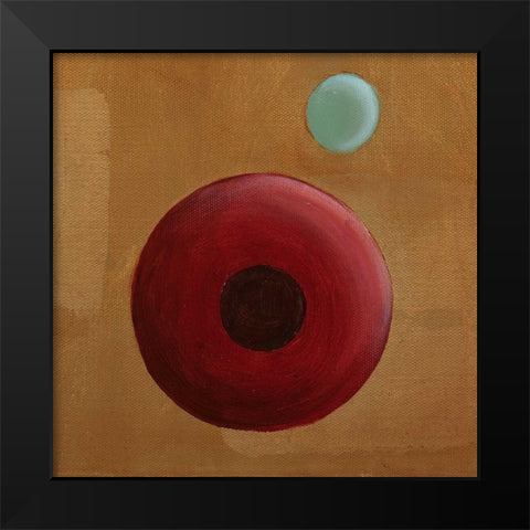 Les Circles I Black Modern Wood Framed Art Print by Pinto, Patricia